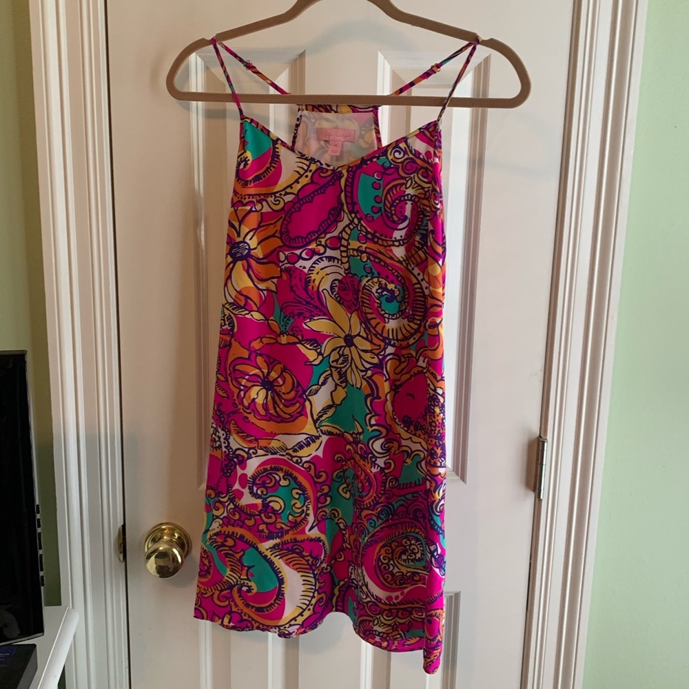 Lily pulitzer silk slip dress